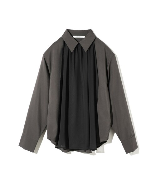 MIDIUMISOLID(ミディウミソリッド)の「MIDIUMISOLID for Ladies シアーレイヤードシャツ(シャツ/ブラウス・レディース・ライトブルー/アイボリー/チャコールグレー・FREE)」の17枚目の写真