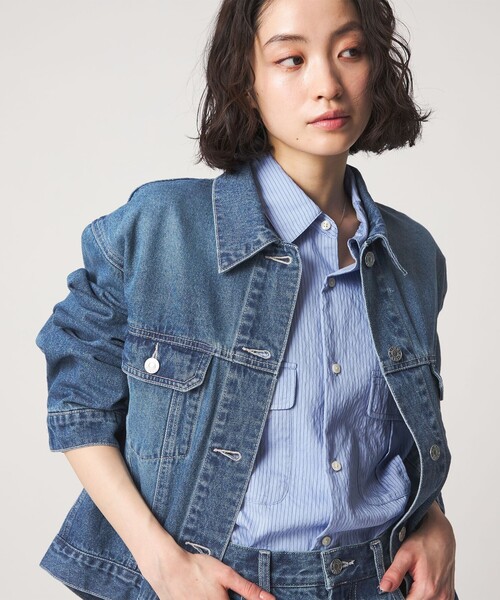 CITEN（シテン）の「＜CITEN＞エッセンシャルデニムジャケット（その他アウター・レディース・コバルトブルー/ネイビー・S/M）」の6枚目の写真