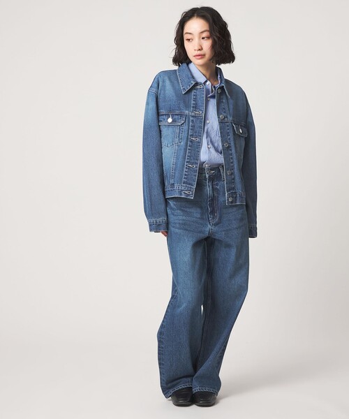 CITEN（シテン）の「＜CITEN＞エッセンシャルデニムジャケット（その他アウター・レディース・コバルトブルー/ネイビー・S/M）」の9枚目の写真