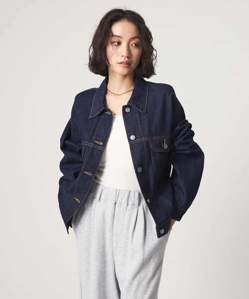 CITEN（シテン）の「＜CITEN＞エッセンシャルデニムジャケット（その他アウター・レディース・コバルトブルー/ネイビー・S/M）」の12枚目の写真