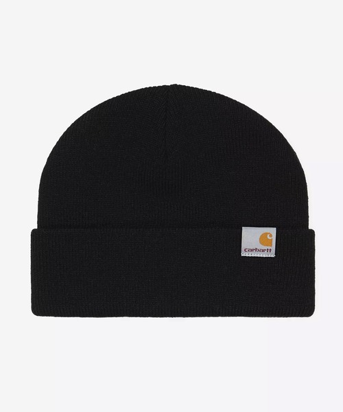 Carhartt(カーハート)の「Carhartt WIP/カーハートダブリューアイピー ビーニー ダブル STRATUS HAT LOW ストラタスハットロー I025741(ニットキャップ/ビーニー・メンズ・ブラック・FREE)」の2枚目の写真