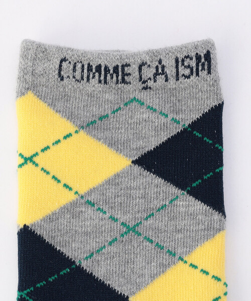 COMME CA ISM(コムサイズム)の「アーガイル クルーソックス(ソックス/靴下・キッズ・グレー/ネイビー・16-18cm/19-21cm/13-15cm)」の9枚目の写真