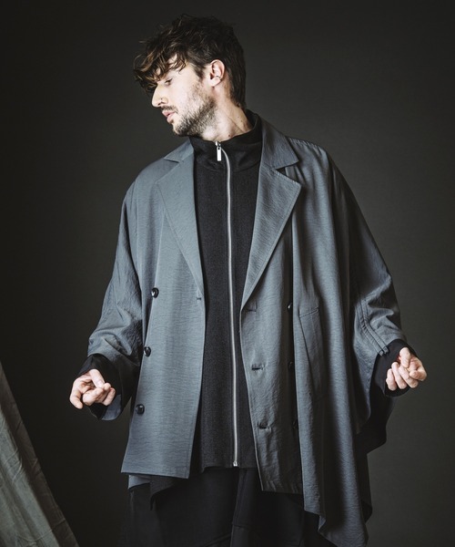 NO ID.（ノーアイディ）の「【NO ID.】Asymmetry Double Breasted Coat / アシンメトリー ダブル ブレスト コート（その他アウター・メンズ・ブラック/グレー/その他23・ONE SIZE）」の6枚目の写真