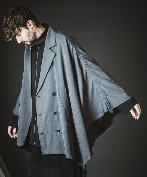 NO ID.（ノーアイディ）の「【NO ID.】Asymmetry Double Breasted Coat / アシンメトリー ダブル ブレスト コート（その他アウター・メンズ・ブラック/グレー/その他23・ONE SIZE）」の10枚目の写真
