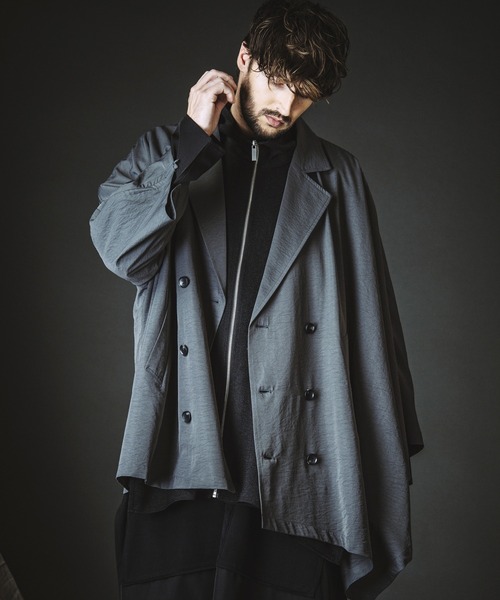 NO ID.（ノーアイディ）の「【NO ID.】Asymmetry Double Breasted Coat / アシンメトリー ダブル ブレスト コート（その他アウター・メンズ・ブラック/グレー/その他23・ONE SIZE）」の14枚目の写真