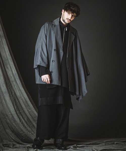 NO ID.（ノーアイディ）の「【NO ID.】Asymmetry Double Breasted Coat / アシンメトリー ダブル ブレスト コート（その他アウター・メンズ・ブラック/グレー/その他23・ONE SIZE）」の15枚目の写真