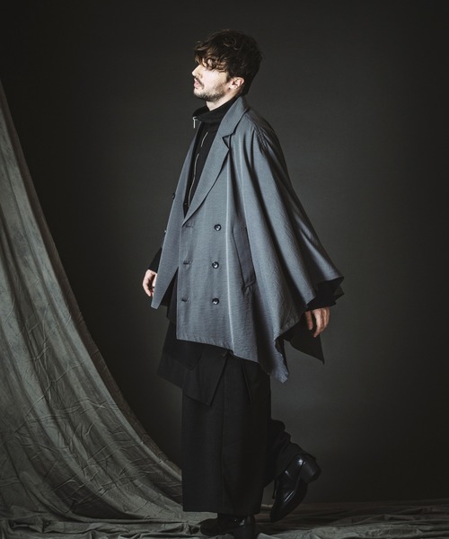 NO ID.（ノーアイディ）の「【NO ID.】Asymmetry Double Breasted Coat / アシンメトリー ダブル ブレスト コート（その他アウター・メンズ・ブラック/グレー/その他23・ONE SIZE）」の17枚目の写真