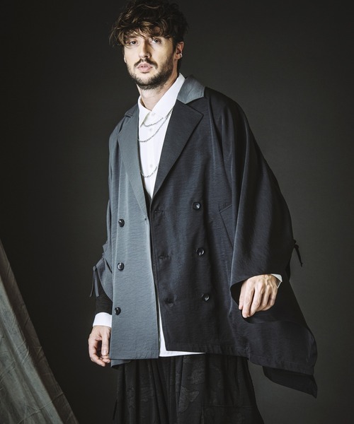 NO ID.（ノーアイディ）の「【NO ID.】Asymmetry Double Breasted Coat / アシンメトリー ダブル ブレスト コート（その他アウター・メンズ・ブラック/グレー/その他23・ONE SIZE）」の19枚目の写真