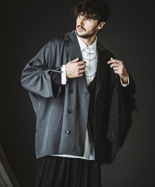 NO ID.（ノーアイディ）の「【NO ID.】Asymmetry Double Breasted Coat / アシンメトリー ダブル ブレスト コート（その他アウター・メンズ・ブラック/グレー/その他23・ONE SIZE）」の22枚目の写真