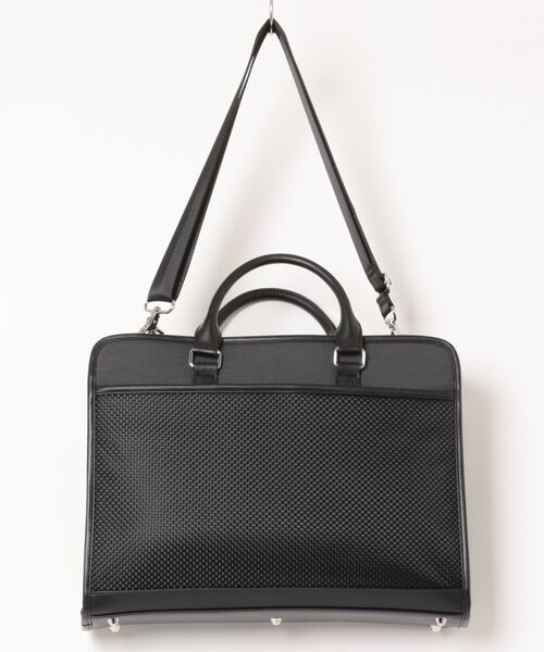 TAKA-Q（タカキュー）の「【2WAY A4対応】タカキュー ブロックチェック ブリーフバッグ（ビジネスバッグ・メンズ・ブラック・ONESIZE）」の5枚目の写真