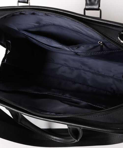 TAKA-Q（タカキュー）の「【2WAY A4対応】タカキュー ブロックチェック ブリーフバッグ（ビジネスバッグ・メンズ・ブラック・ONESIZE）」の3枚目の写真