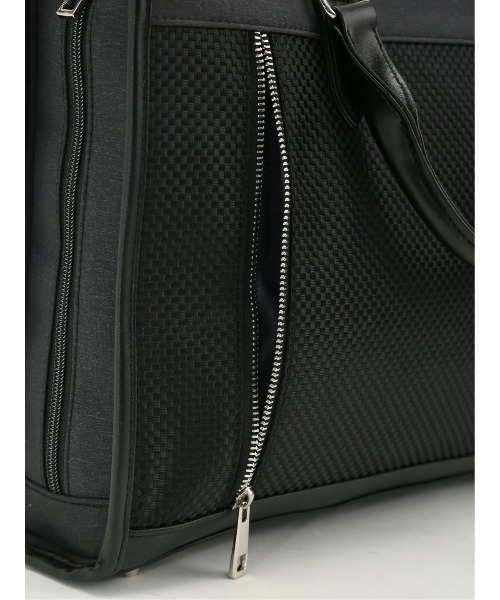 TAKA-Q（タカキュー）の「【2WAY A4対応】タカキュー ブロックチェック ブリーフバッグ（ビジネスバッグ・メンズ・ブラック・ONESIZE）」の10枚目の写真