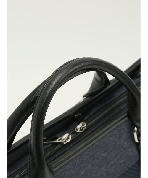 TAKA-Q（タカキュー）の「【2WAY A4対応】タカキュー ブロックチェック ブリーフバッグ（ビジネスバッグ・メンズ・ブラック・ONESIZE）」の14枚目の写真