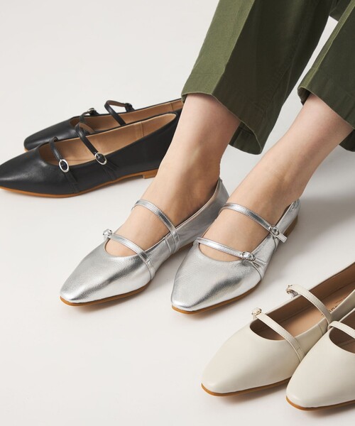 ODETTE E ODILE(オデットエオディール)の「【WEB限定】2ベルト フラット10■(パンプス・レディース・オフホワイト/シルバー/ブラック・23cm/22.5cm/22cm/24.5cm/24cm/23.5cm)」の19枚目の写真