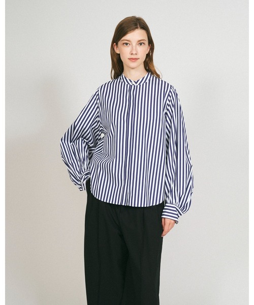 Mackintosh(マッキントッシュ)の「THORNHILL(シャツ/ブラウス・レディース・ホワイト×ネイビー・6)」の2枚目の写真
