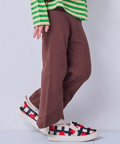 MARKEY'S（マーキーズ）の「フリルリブパンツ（その他パンツ・キッズ・ブルー/レッド/ブラウン・100/120/110/90/150/140/130）」の2枚目の写真