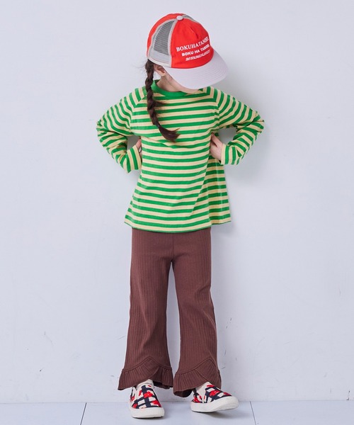 MARKEY'S（マーキーズ）の「フリルリブパンツ（その他パンツ・キッズ・ブルー/レッド/ブラウン・100/120/110/90/150/140/130）」の10枚目の写真