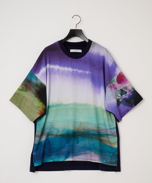 UJOH(ウジョー)の「【UJOH HOMME/ウジョー】Combi BOX PO / 風景画プリント / M732-T55-904(Tシャツ/カットソー・メンズ・グリーン・5/4)」の2枚目の写真