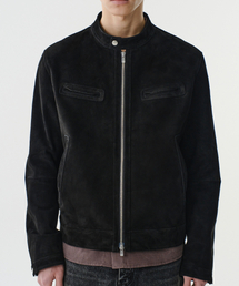 DIVEIN（ダイブイン）の「LOOSED INDIA GOAT SUEDE LEATHER JACKET (BLACK)（ライダースジャケット）」