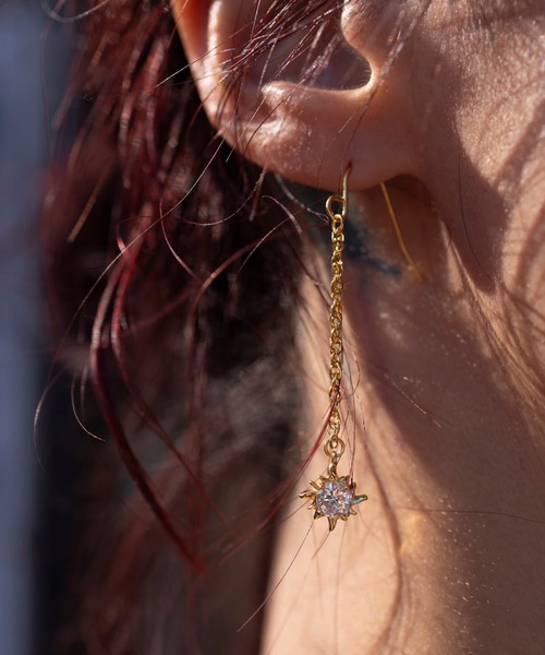 IRIEBEACH（アイリービーチ）の「sun chain pierce/【ハワイアンジュエリー】【サージカルステンレス】【金属アレルギー対応】【IRIEBEACH / アイリービーチ】つけっぱなしOK（ピアス（両耳用）・レディース・シルバー/ゴールド/ピンク・FREE）」の10枚目の写真