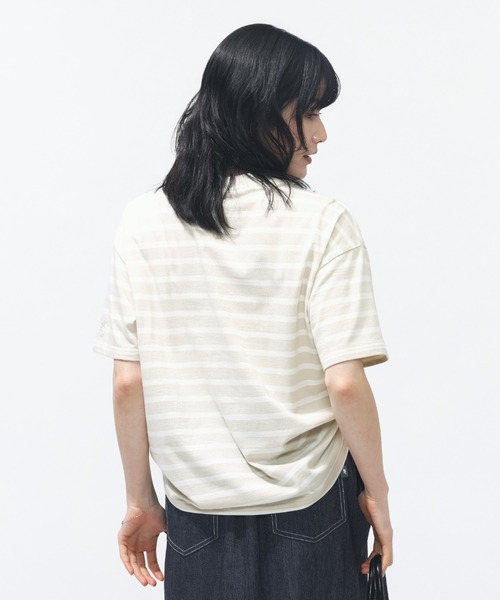 NEW BALANCE(ニューバランス)の「【New Balance×アルペン限定モデル】ニューバランス New Balance シューパッチボーダーTシャツ(Tシャツ/カットソー・レディース・アイボリー・M/S/L/XL)」の4枚目の写真