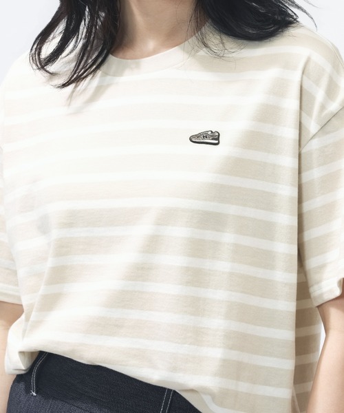 NEW BALANCE(ニューバランス)の「【New Balance×アルペン限定モデル】ニューバランス New Balance シューパッチボーダーTシャツ(Tシャツ/カットソー・レディース・アイボリー・M/S/L/XL)」の8枚目の写真