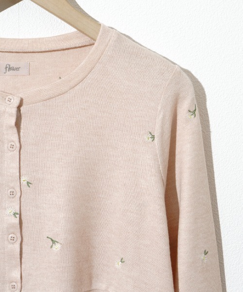 flower（フラワー）の「デイジーカーディガン（カーディガン/ボレロ・レディース・コーラルピンク/アイボリー・FREE）」の7枚目の写真