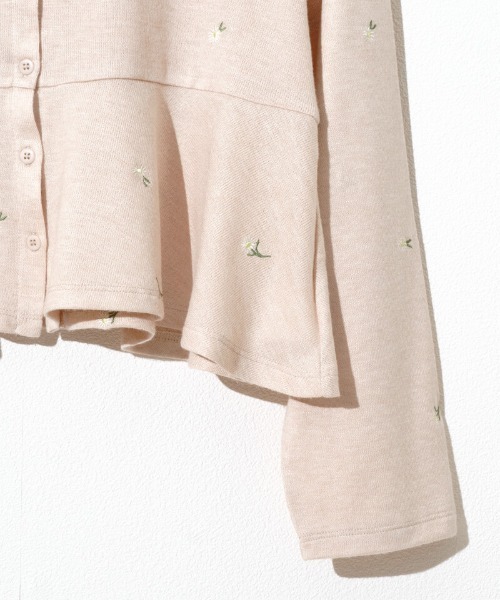 flower（フラワー）の「デイジーカーディガン（カーディガン/ボレロ・レディース・コーラルピンク/アイボリー・FREE）」の8枚目の写真