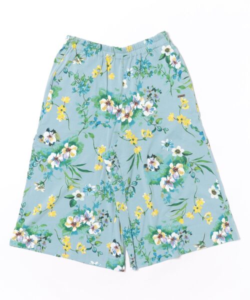 SUPER HAKKA(スーパーハッカ)の「フロラフロートプリント裏毛ガウチョパンツ(その他パンツ・レディース・ブルー/杢グレー・FREE)」の2枚目の写真