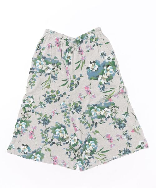 SUPER HAKKA(スーパーハッカ)の「フロラフロートプリント裏毛ガウチョパンツ(その他パンツ・レディース・ブルー/杢グレー・FREE)」の4枚目の写真