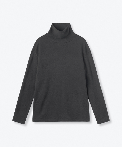 MUSINSA STANDARD KIDS（ムシンサスタンダードキッズ）の「[ヒットスタンダード] 起毛リラックスドタートルネック長袖Tシャツ [ダークグレー]（Tシャツ/カットソー・レディース・その他・100/110/150/160/140/130/120）」の4枚目の写真