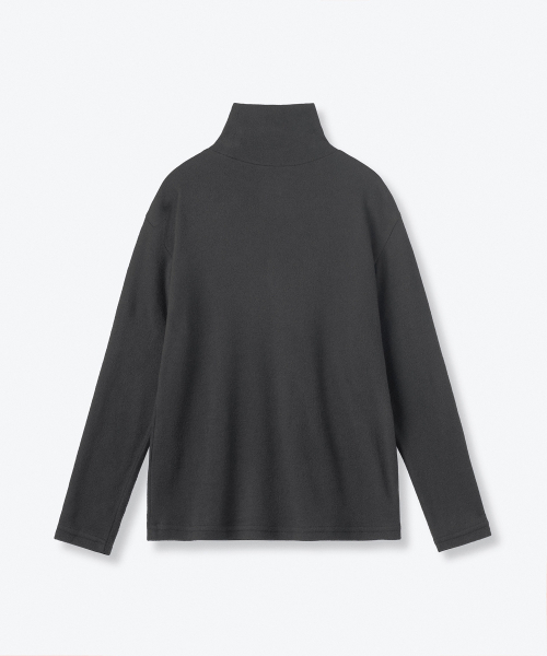 MUSINSA STANDARD KIDS（ムシンサスタンダードキッズ）の「[ヒットスタンダード] 起毛リラックスドタートルネック長袖Tシャツ [ダークグレー]（Tシャツ/カットソー・レディース・その他・100/110/150/160/140/130/120）」の5枚目の写真