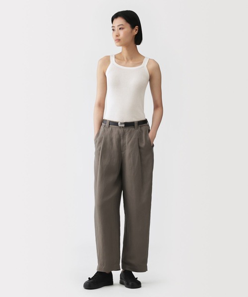 MUJI Labo（ムジラボ）の「〔MUJI Labo〕婦人 強撚コットンニットタンクトップ（タンクトップ・レディース・ブラック/オフホワイト・S/M/L/XL）」の3枚目の写真