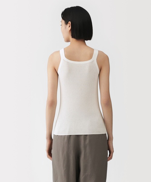 MUJI Labo〕婦人 強撚コットンニットタンクトップ（タンクトップ