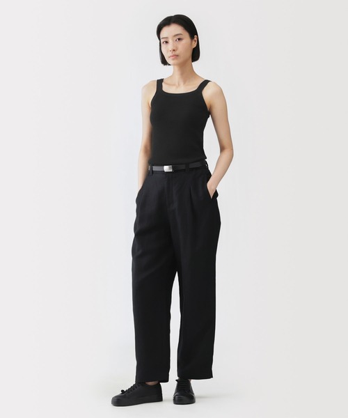 MUJI Labo（ムジラボ）の「〔MUJI Labo〕婦人 強撚コットンニットタンクトップ（タンクトップ・レディース・ブラック/オフホワイト・S/M/L/XL）」の10枚目の写真