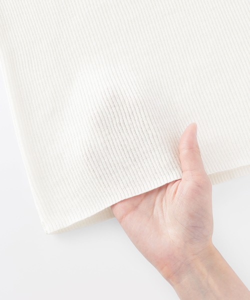 MUJI Labo（ムジラボ）の「〔MUJI Labo〕婦人 強撚コットンニットタンクトップ（タンクトップ・レディース・ブラック/オフホワイト・S/M/L/XL）」の9枚目の写真