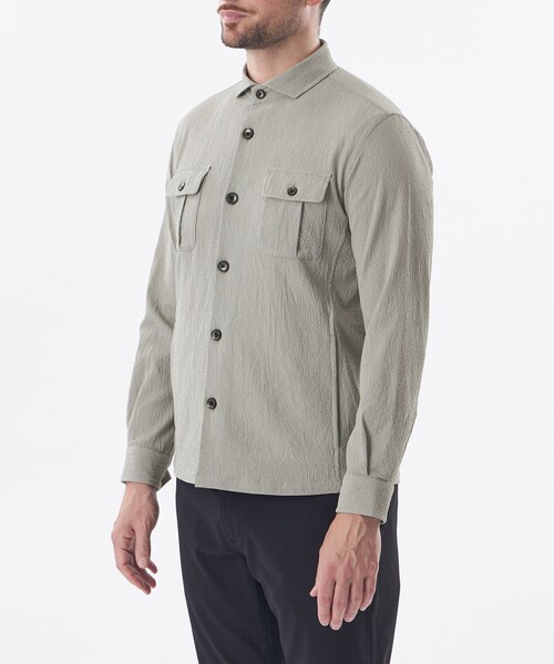 EPOCA UOMO（エポカウォモ）の「＊Safari5月号掲載＊ミニワッシャーシャツ（シャツ/ブラウス・メンズ・ベージュ系その他3/ダークネイビー・48/46）」の7枚目の写真