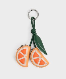 CHARLES & KEITH | オレンジ ジップチャーム(キーケース/キーアクセサリー)