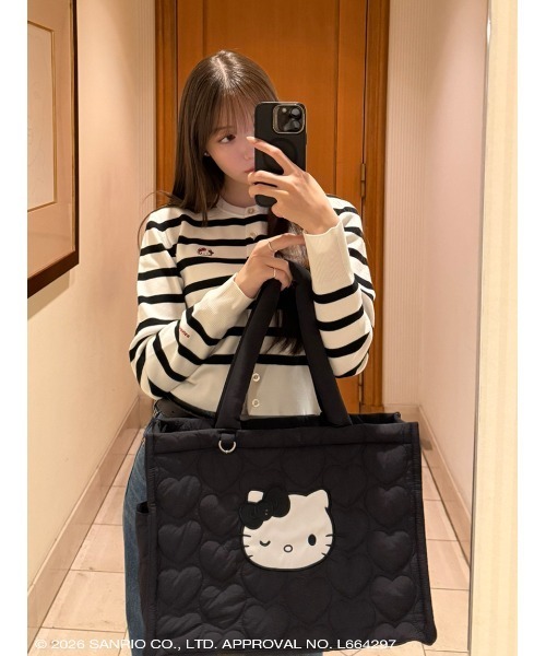 sanrio house（サンリオハウス）の「【HELLO KITTY】クルーネックワンポイントカーディガン（カーディガン/ボレロ・レディース・ブルー/その他/ライム/ピンク・F）」の11枚目の写真