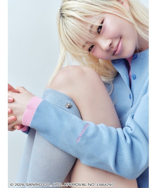 sanrio house（サンリオハウス）の「【HELLO KITTY】クルーネックワンポイントカーディガン（カーディガン/ボレロ・レディース・ブルー/その他/ライム/ピンク・F）」の14枚目の写真