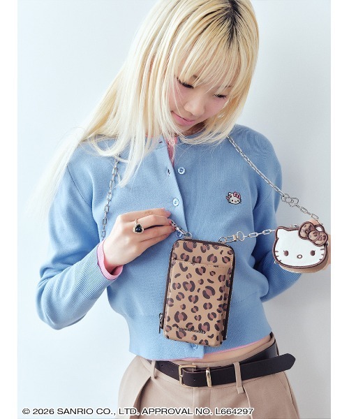 sanrio house（サンリオハウス）の「【HELLO KITTY】クルーネックワンポイントカーディガン（カーディガン/ボレロ・レディース・ブルー/その他/ライム/ピンク・F）」の15枚目の写真