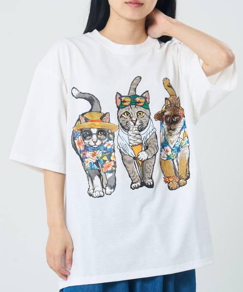 アロハアニマル柄TEE(M1)（Tシャツ/カットソー）｜CORISCO（コリスコ