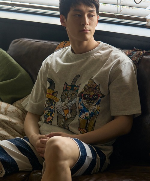 アロハアニマル柄TEE(M1)（Tシャツ/カットソー）｜CORISCO（コリスコ