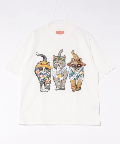 CORISCO(コリスコ)の「アロハアニマル柄TEE(M1)(Tシャツ/カットソー・メンズ・ブラック系1/グレー系1/グレー系2/ホワイト系2/ホワイト系1/ブラック系2/キナリ/オートミール・X-LARGE/LARGE/MEDIUM)」の16枚目の写真
