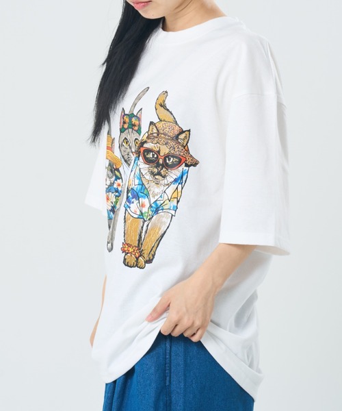 CORISCO(コリスコ)の「アロハアニマル柄TEE(M1)(Tシャツ/カットソー・メンズ・ブラック系1/グレー系1/グレー系2/ホワイト系2/ホワイト系1/ブラック系2/キナリ/オートミール・X-LARGE/LARGE/MEDIUM)」の15枚目の写真