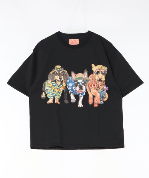 CORISCO(コリスコ)の「アロハアニマル柄TEE(M1)(Tシャツ/カットソー・メンズ・ブラック系1/グレー系1/グレー系2/ホワイト系2/ホワイト系1/ブラック系2/キナリ/オートミール・X-LARGE/LARGE/MEDIUM)」の22枚目の写真