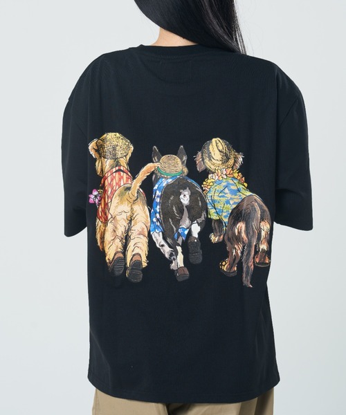 CORISCO(コリスコ)の「アロハアニマル柄TEE(M1)(Tシャツ/カットソー・メンズ・ブラック系1/グレー系1/グレー系2/ホワイト系2/ホワイト系1/ブラック系2/キナリ/オートミール・X-LARGE/LARGE/MEDIUM)」の21枚目の写真