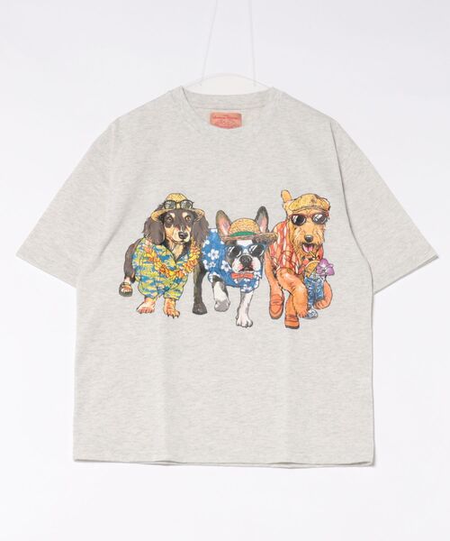CORISCO(コリスコ)の「アロハアニマル柄TEE(M1)(Tシャツ/カットソー・メンズ・ブラック系1/グレー系1/グレー系2/ホワイト系2/ホワイト系1/ブラック系2/キナリ/オートミール・X-LARGE/LARGE/MEDIUM)」の14枚目の写真