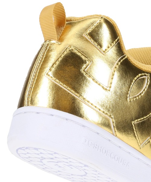 DC SHOES(ディーシーシューズ)の「DC SHOES ウィメンズ Ws COURT GRAFFIK フットウェア スニーカー 【2026年春夏モデル】/メタリックゴールドデザイン(スニーカー・レディース・ブラウン系その他・23cm/23.5cm/24cm/24.5cm/25cm)」の7枚目の写真