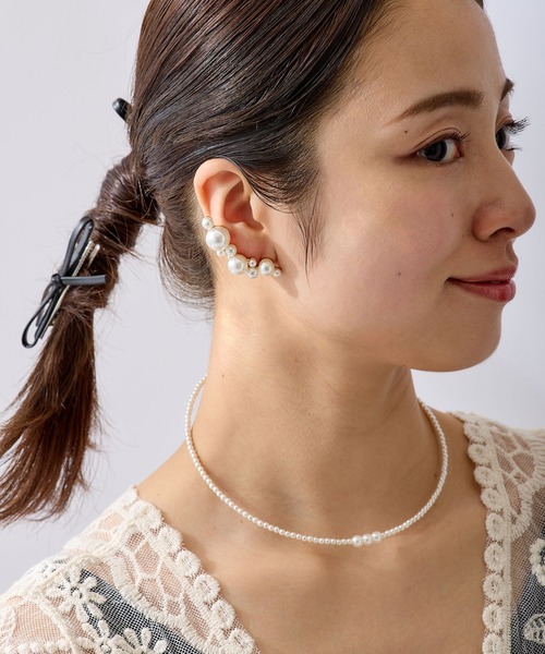 CALIN STANDARD(カリンスタンダード)の「◆◆金属アレルギー対応◆◆〈ecru〉エアリーパールイヤリング(イヤリング・レディース・ゴールド・FREE)」の12枚目の写真